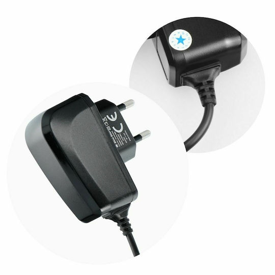 Blue Star Ladegerät mit integriertem Kabel Micro-USB Schwarzs (5901737411532)