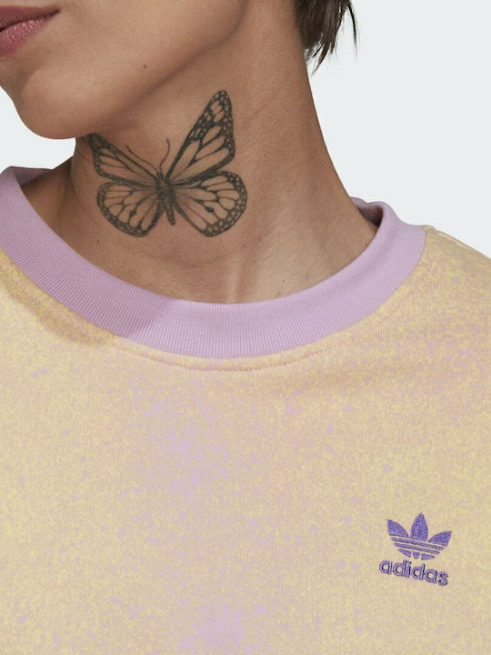 Originals Cropped Γυναικείο Φούτερ Bliss Lilac / Almost Yellow