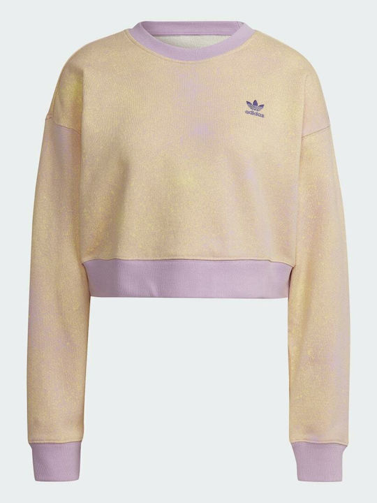 Originals Cropped Γυναικείο Φούτερ Bliss Lilac / Almost Yellow