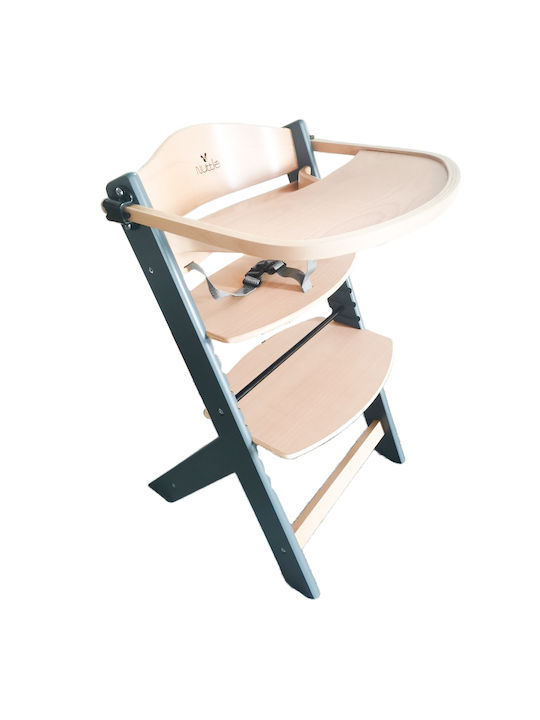 Cangaroo Nuttle Highchair 2 in 1 & Wooden Seat Grey