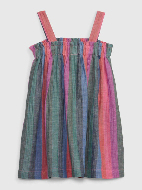 GAP Kids Dress Striped Sleeveless Multicolour