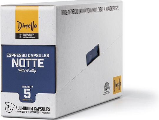 Dimello Kapseln Espresso Notte Kompatibel mit Maschine Nespresso 100Mützen