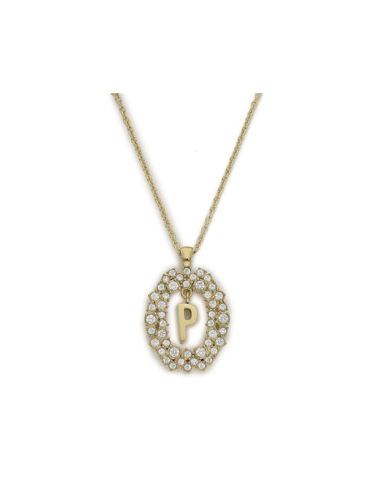 Guess Necklace Monogram Gold Plated