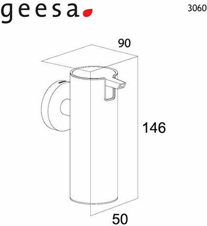 Geesa Επαγγελματική Σαπουνοθήκη Κρεμοσάπουνου 125ml Inox