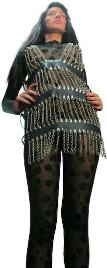 BDSM Women's Dress with Chains Black