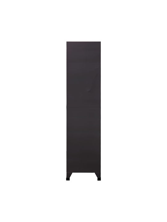 Dulap Metalic Cu Posibilitate De Blocare Cu 6 Dulapuri Antracit / Alb 90x45x180 Cm