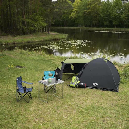 Nils Trekker Camping Tent Tunnel Mountaineering Green with Double Cloth 4 Seasons for 4 People Waterproof 3000mm 340x240x130cm