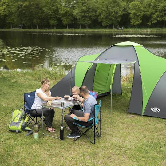 Nils Highland Winter Camping Tent Green with Double Cloth for 6 People 570x210x200cm