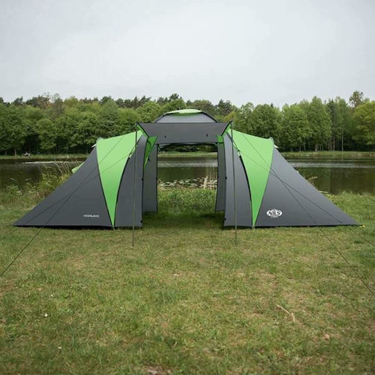Nils Highland Winter Camping Tent Green with Double Cloth for 6 People 570x210x200cm
