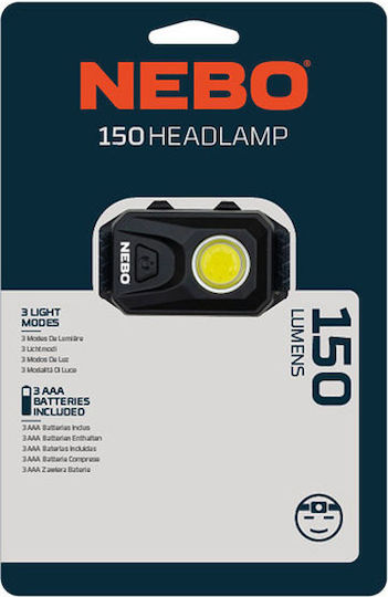 Nebo Φακός Κεφαλής LED IPX4 με Μέγιστη Φωτεινότητα 150lm