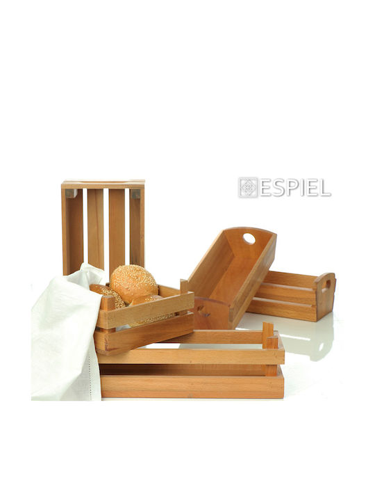 Espiel Wooden Bread Basket Brown 28x14.5x9cm