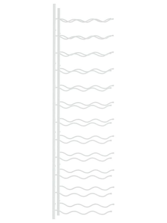 vidaXL Wall Mounted Metallic Wine Rack for 36 Bottles White 30.5x116cm