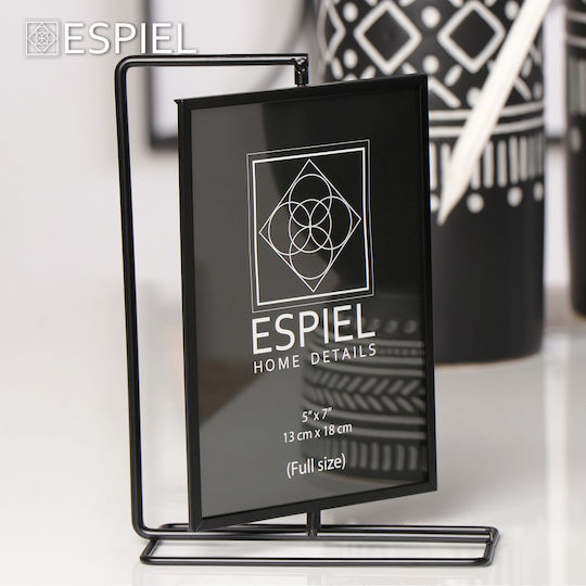 Espiel Κορνίζα Μεταλλική Μαύρη 24τμχ