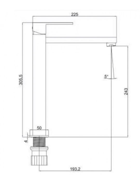 Interflex Quattro Миксер Смесител за мивка Висока