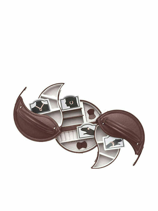 Davidts Velvet Brown Travel Jewellery Box 15x15x9cm