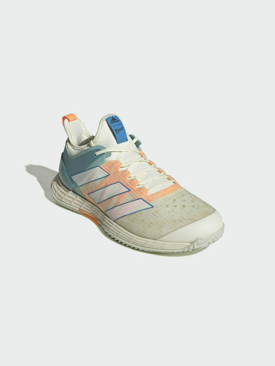 Adidas Adizero Ubersonic 4 Men's Tennis Shoes for All Courts Off White / Cloud White / Beam Orange