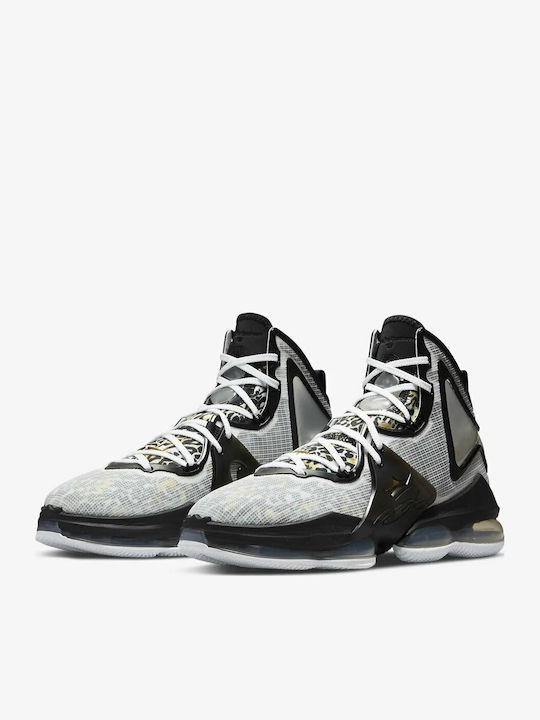 Nike LeBron 19 CZ0203-100 inalti Pantofi de baschet Alb / Negru