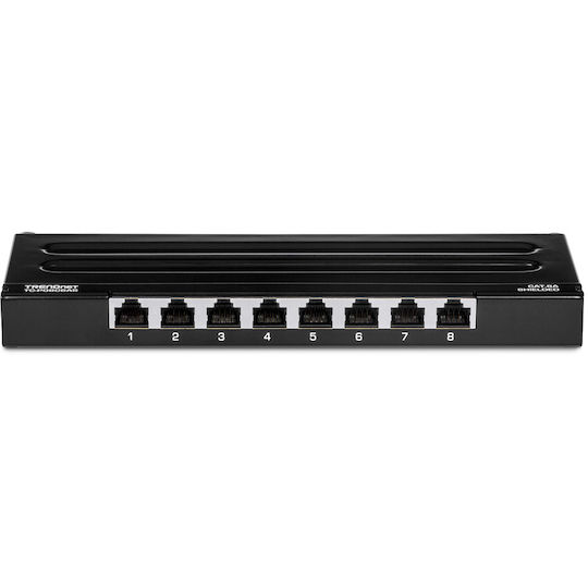 Trendnet Patch Panel Shielded για Rack 1U 8 Θυρών cat6a Μαύρο