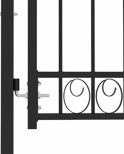 vidaXL Metal Fence Panel in Black Color 1.0x1.0m