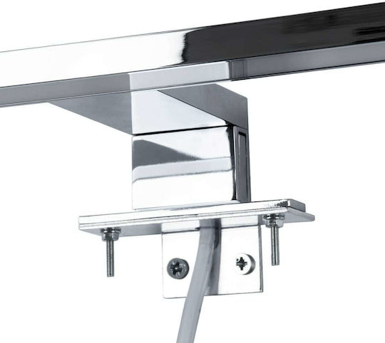 GloboStar Nina Modern Bathroom/Panel Light with Integrated LED and Natural White Light Silver 60x4x4cm