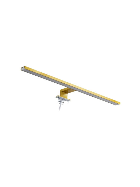 GloboStar Nina Modern Lamp Bathroom with Integrated LED and Natural White Light Gold 60x10.5x4cm