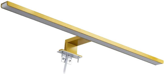 GloboStar Nina Modern Leuchte Badezimmer mit Integrierter LED und Neutralweißes Licht Gold 60x10.5x4cm