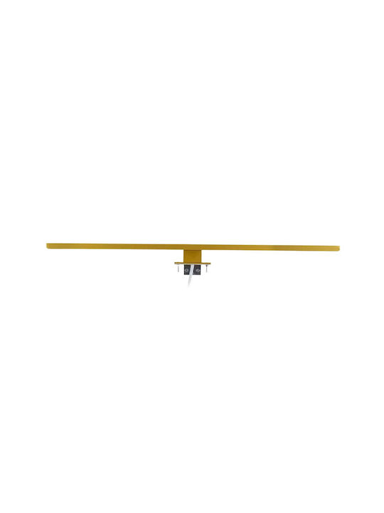 GloboStar Nina Modern Lamp Bathroom with Integrated LED and Natural White Light Gold 60x10.5x4cm