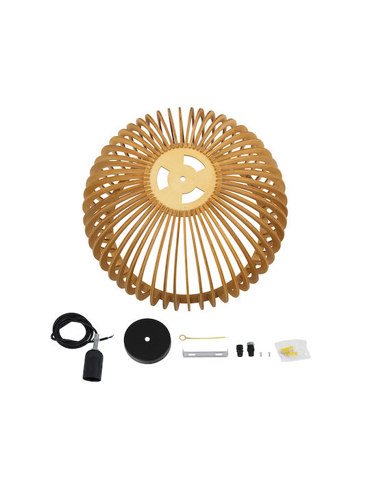 GloboStar Scandinavia Ceiling Light Beige Grid with E27 Socket 44x28x28cm