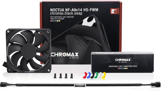 Noctua NF-A9X14 HS-PWM CH.BK.S Case Fan 92mm (2500rpm) Χωρίς Led Φωτισμό και Σύνδεση 4-Pin