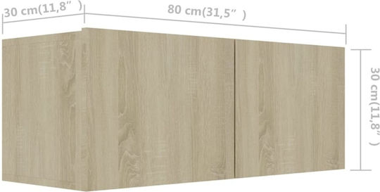 Unitate TV pentru sufragerie Bej L80xA30xÎ30cm