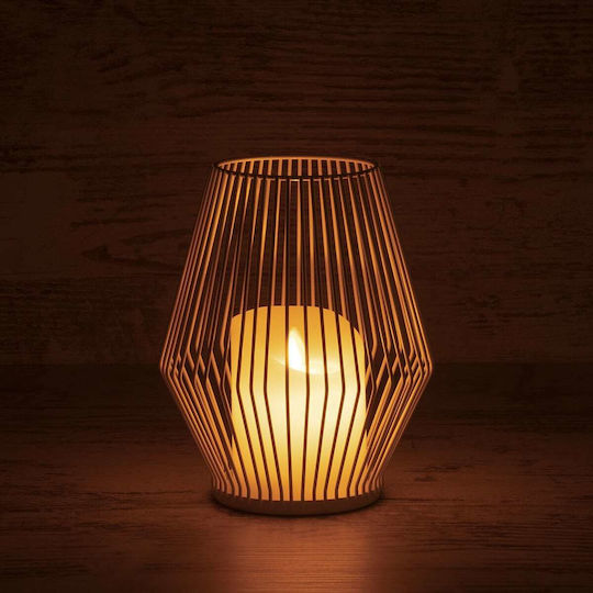 GloboStar Διακοσμητικό Φωτιστικό Cadle LED Θερμό Λευκό 2700K Κερί 16x16x18εκ.