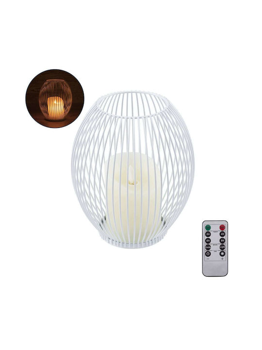 GloboStar Candle Dekorative Lampe Wachs-Politur Weiß