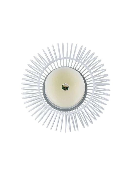 GloboStar Candle Dekorative Lampe Wachs-Politur Weiß
