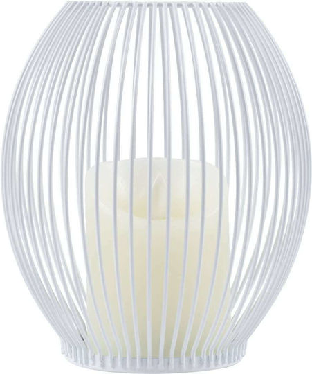 GloboStar Candle Dekorative Lampe Wachs-Politur Weiß