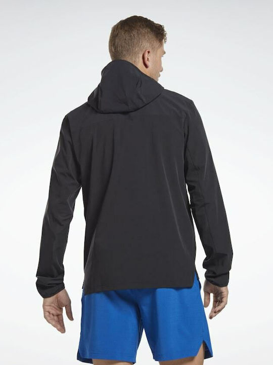 Reebok United Fitness Graphene Speed Herren Winter Jacke Softshell Wasserdicht und winddicht Schwarz