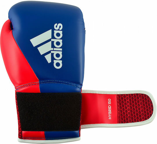adidas Hybrid Boxing Gloves made of Synthetic Leather for Match Blue