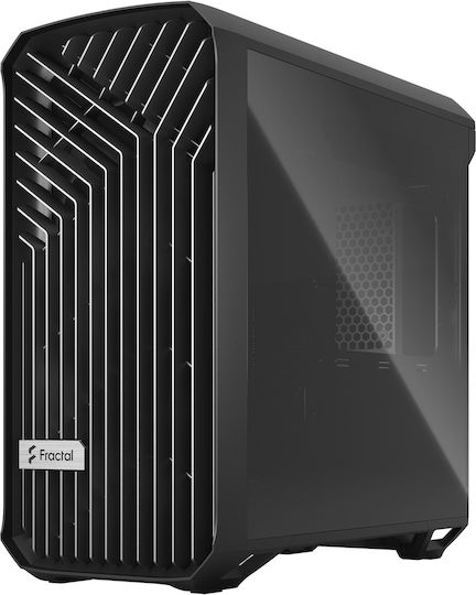 Fractal Design Torrent Compact Black TG Dark Tint Gaming Midi Tower Κουτί Υπολογιστή με Πλαϊνό Παράθυρο Μαύρο