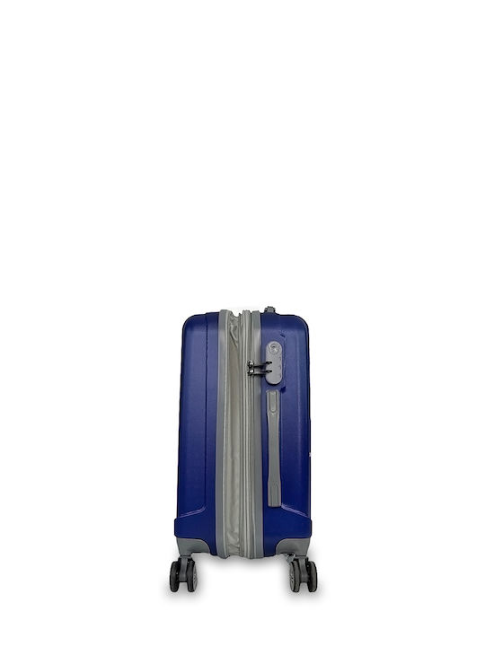 Santorini 01000440 Cabin Travel Suitcase Hard Blue with 4 Wheels Height 55cm 01000440