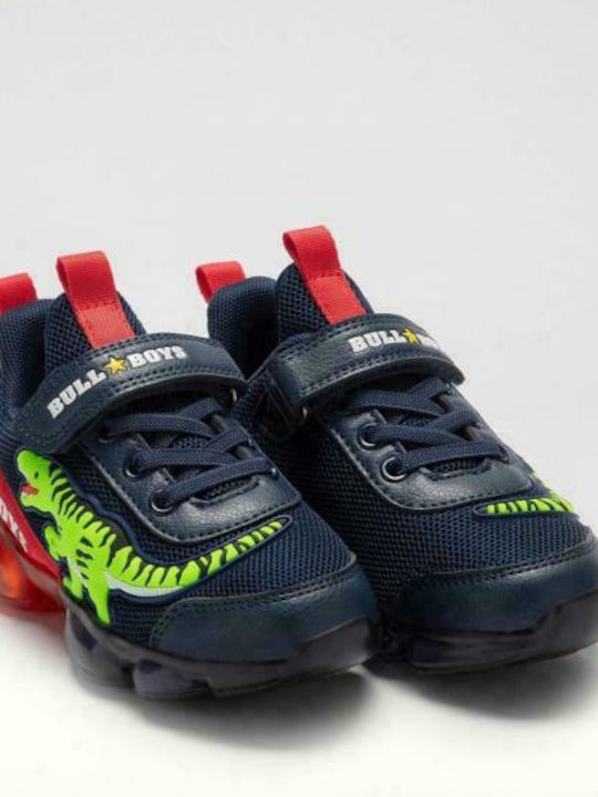 Bull Boys Kids Sneakers with Lights Navy Blue