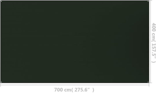 vidaXL Podea pentru cort de camping Verde 700x400cm