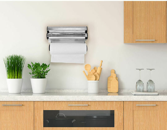 Confortime Wall Mounted Metallic Roll Dispenser Silver 34x20x9cm S2202284 Confortime Wall Mounted Metallic Roll Dispenser Silver 34x20x9cm S2202284