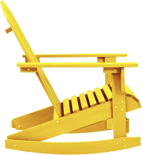 Люлеещ се Градински Стол Дървен Adirondack Жълт 70x91.5x92см