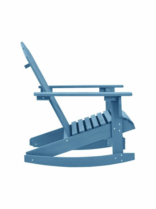 Κουνιστή Καρέκλα Ξύλινη Adirondack Μπλε 70x91.5x92εκ.