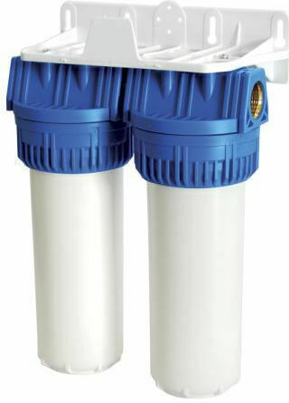 Aqua Water Filtration System Double Central Supply / Under Sink Micron 3/4'' 01-2380