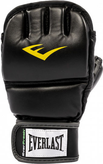 Everlast Wristwrap Heavy Bag 4301 Synthetic Leather MMA Gloves Black