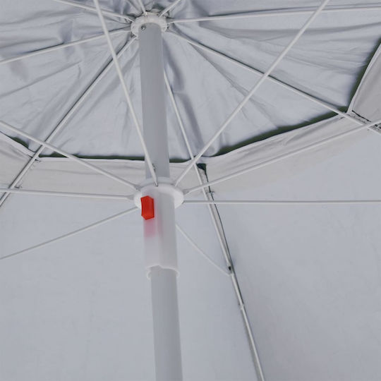 vidaXL Beach Umbrella Diameter 2.15m with Sunshade UV Protection and Air Duct Green