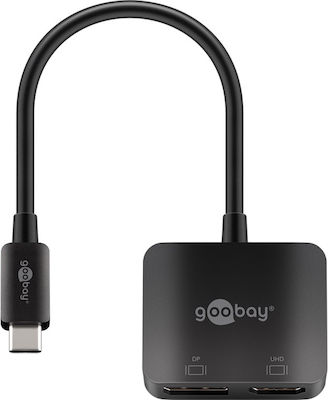 Goobay Konverter USB-C männlich zu DisplayPort / HDMI weiblich Schwarz (60172)