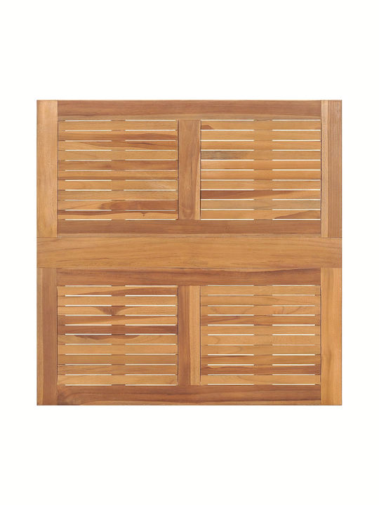 Garden Table for Small Outdoor Spaces from Teak Foldable Brown 90x90x75cm