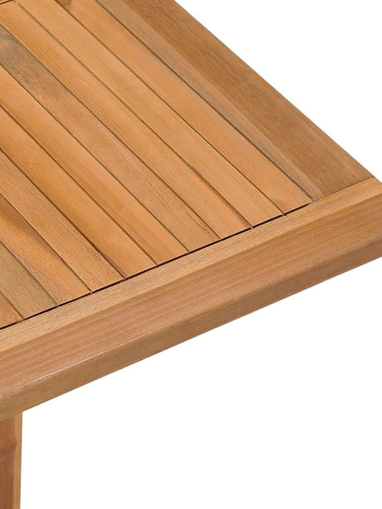 Garden Table for Small Outdoor Spaces from Teak Foldable Brown 90x90x75cm