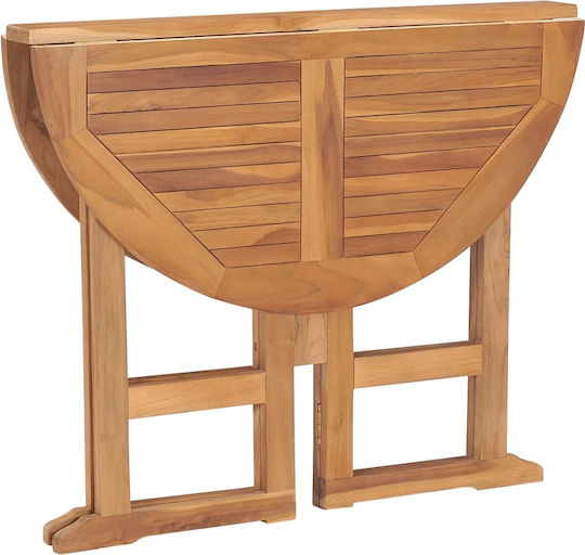 Garden Table for Small Outdoor Spaces from Teak Foldable Brown 90x90x75cm